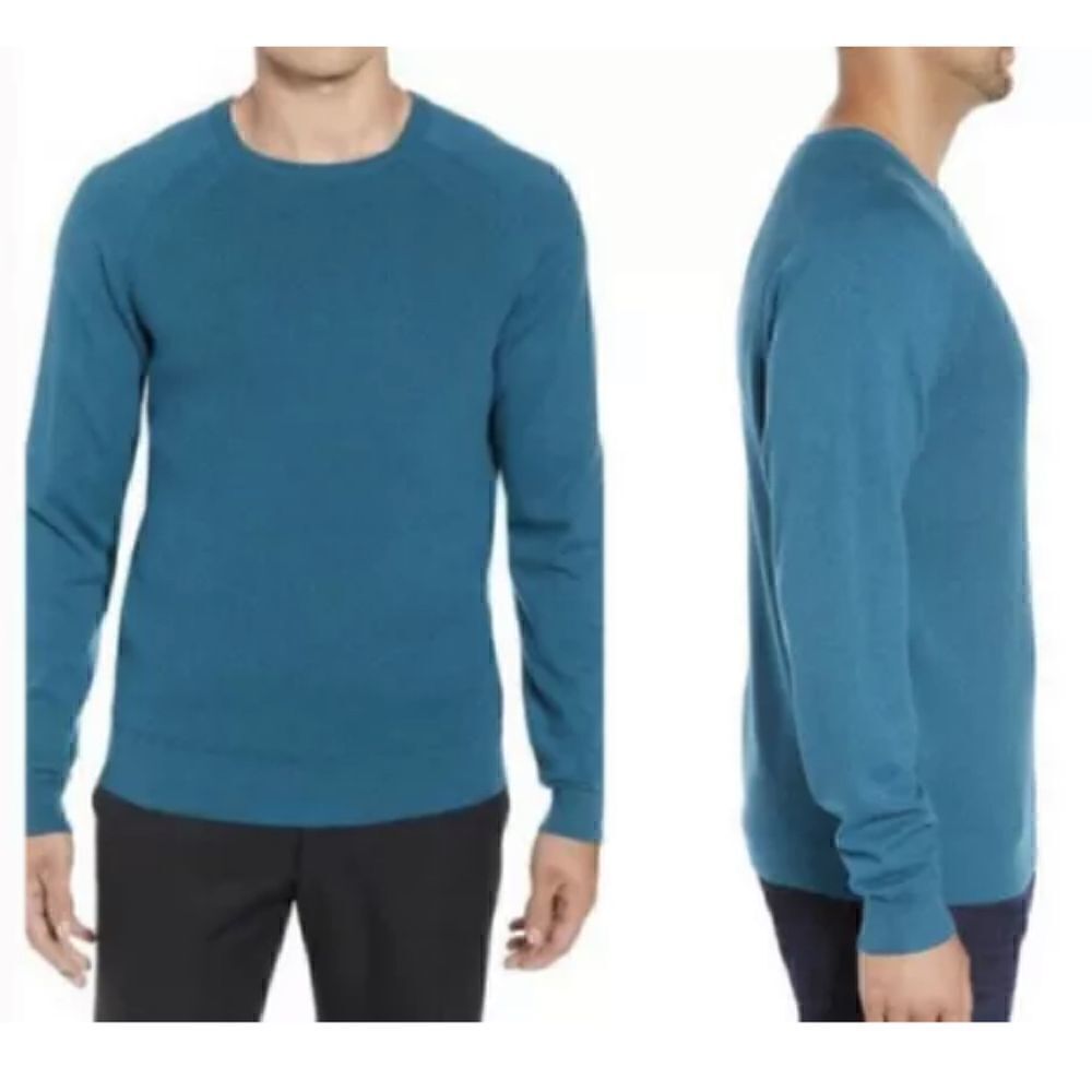 NEW Cutter & Buck Mens Lakemon Mixed Stitch Crewneck Sweater Size 5XB/5TG Blue